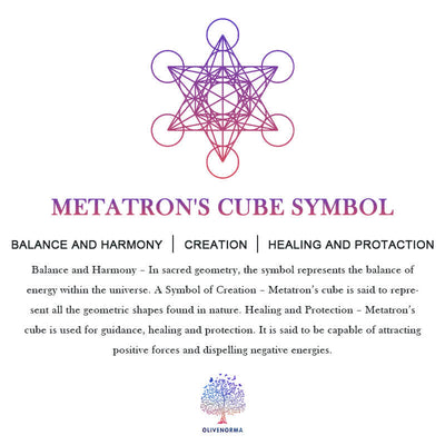 Olivenorma Clear Crystal Pillar Metatron's Cube Orgon-Pyramide