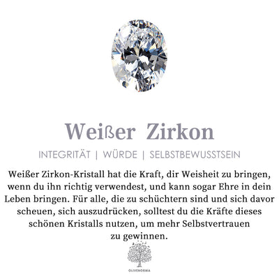 Olivenorma Weißer Zirkon S925 Sterling Silber Zweilagiger Ring 