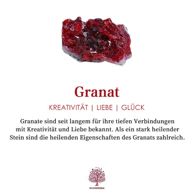 Olivenorma Granat Crown Modelling Verstellbarer Ring