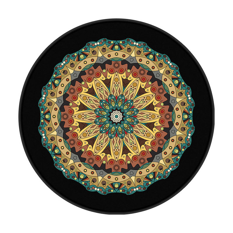 Olivenorma Boho Runder Teppich Mandala-Teppich