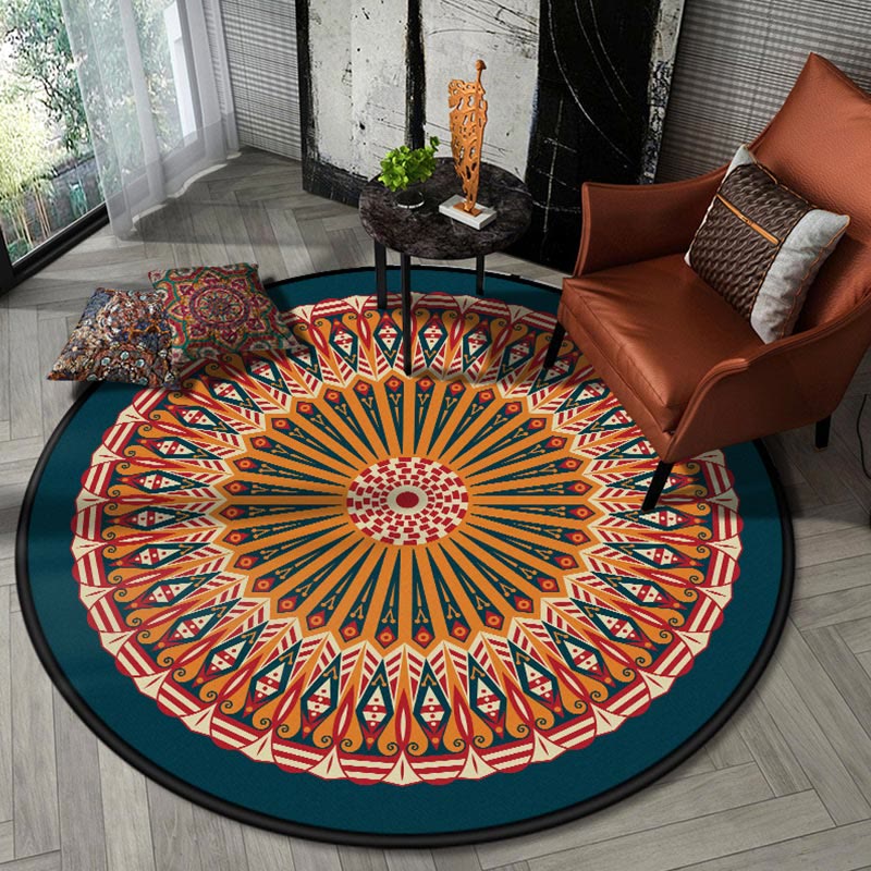 Olivenorma Boho Runder Teppich Mandala-Teppich