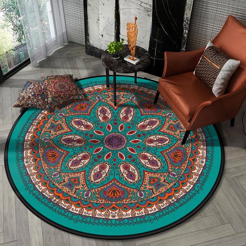 Olivenorma Boho Runder Teppich Mandala-Teppich