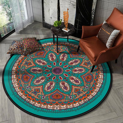 Olivenorma Boho Runder Teppich Mandala-Teppich