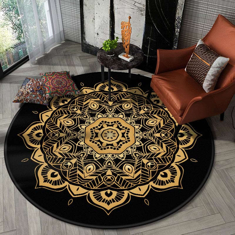 Olivenorma Boho Runder Teppich Mandala-Teppich