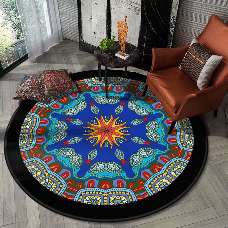 Olivenorma Boho Runder Teppich Mandala-Teppich