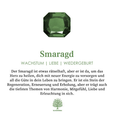 Olivenorma Smaragd Weißer Zirkonia Ring