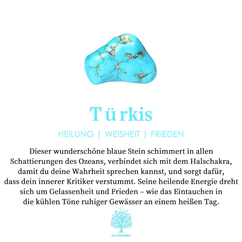 Olivenorma Opal Türkis Elefant Blatt 8-Teiliges Ringset