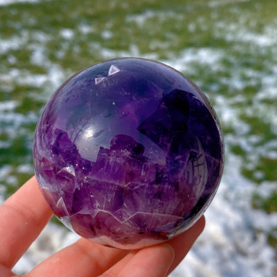 Olivenorma Natürliche Amethyst-Kristallkugel