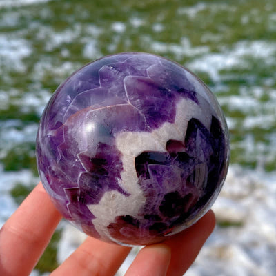 Olivenorma Natürliche Amethyst-Kristallkugel