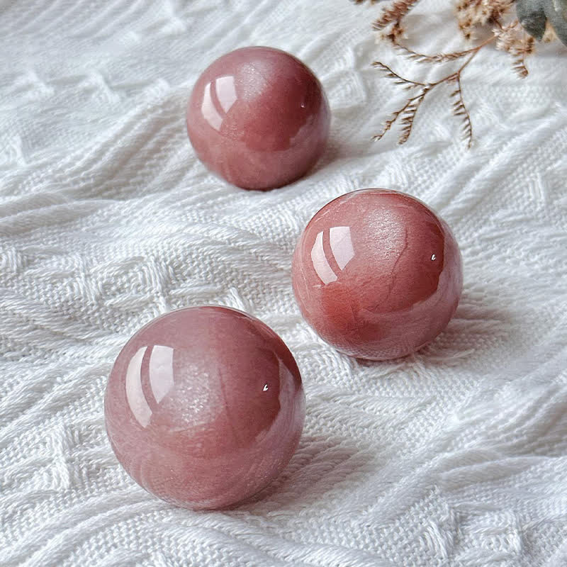 Olivenorma Natürliche rosa Mondsteinkristallkugel