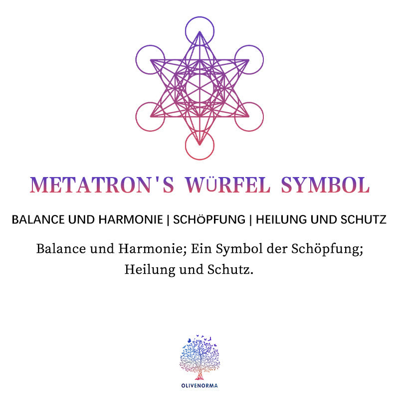 Olivenorma Metatrons Würfelsymbol Verstellbarer Edelstahlring 