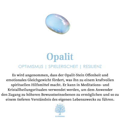 Olivenorma Opalit Süßwasserperle Rapunzel Kronenring 