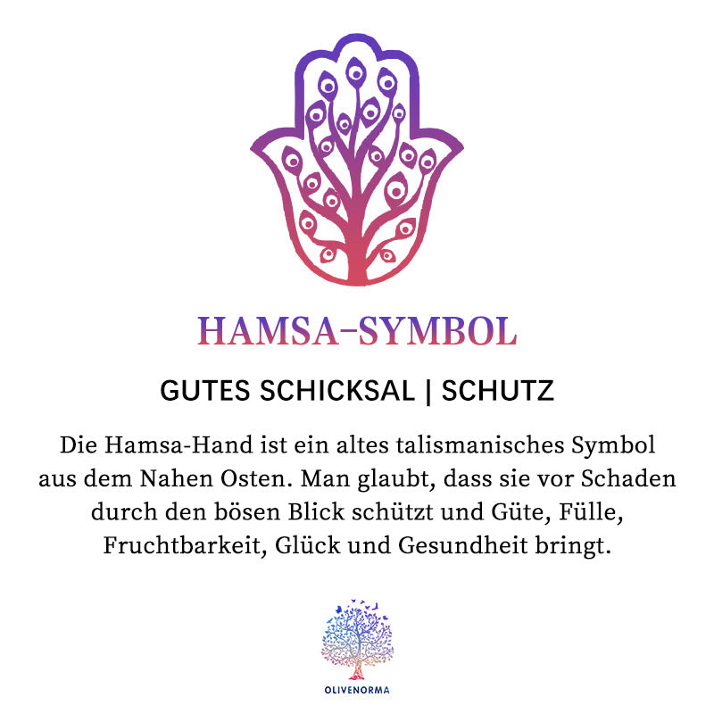 Olivenorma Mondstein Hamsa Symbol Wickelring S925