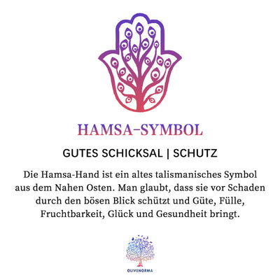 Olivenorma Mondstein Hamsa Symbol Wickelring S925