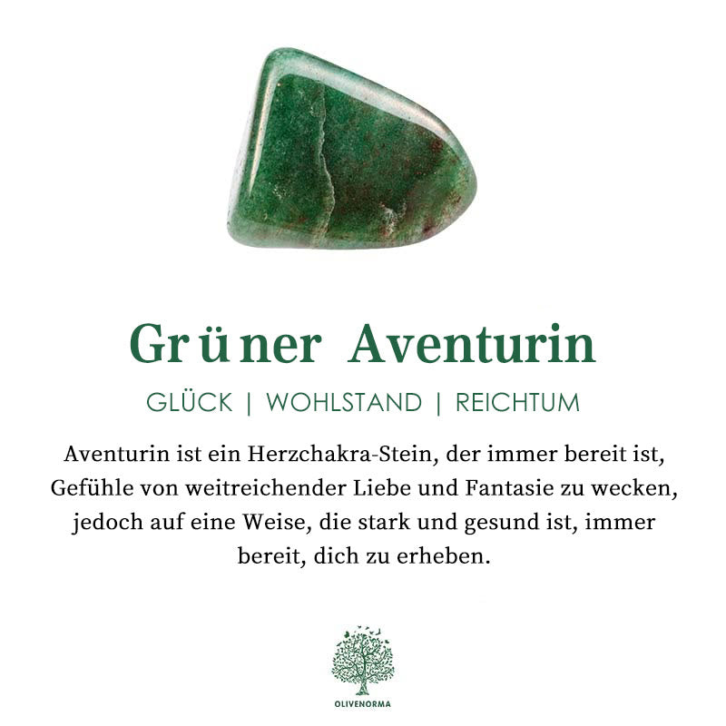 Olivenorma Dreieck Grün-Aventurin-Amethyst-Ring