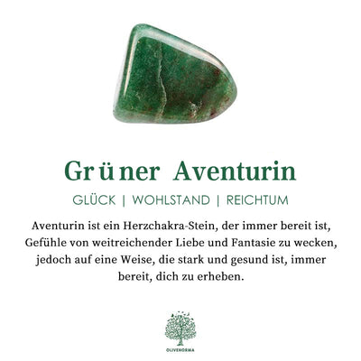 Olivenorma Dreieck Grün-Aventurin-Amethyst-Ring