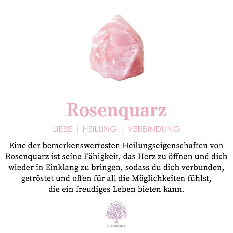 Die Blume der Liebe Rosenquarz Fußkettchen Armband