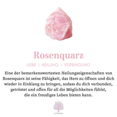 Die Blume der Liebe Rosenquarz Fußkettchen Armband