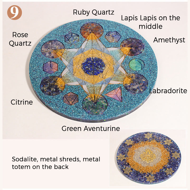 Olivenorma Natürliches Kristallchakra- Orgon-Pyramiden Basiskristall-Array