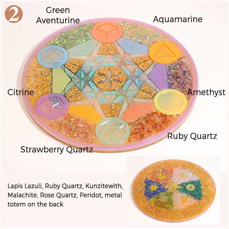 Olivenorma Natürliches Kristallchakra- Orgon-Pyramiden Basiskristall-Array