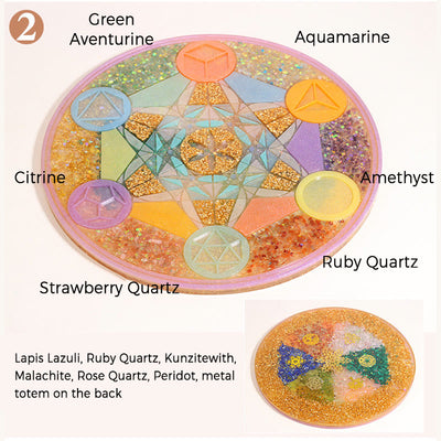 Olivenorma Natürliches Kristallchakra- Orgon-Pyramiden Basiskristall-Array