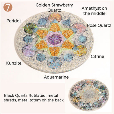 Olivenorma Natürliches Kristallchakra- Orgon-Pyramiden Basiskristall-Array