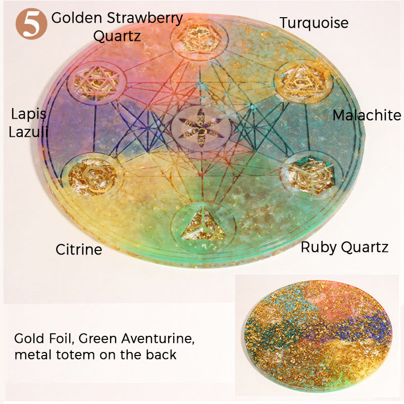 Olivenorma Natürliches Kristallchakra- Orgon-Pyramiden Basiskristall-Array