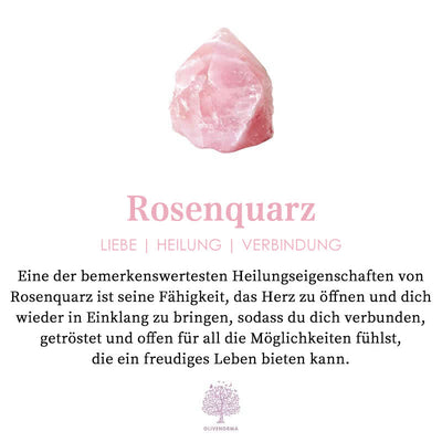 Rosenquarz mit Perlen-Heilsteinarmband 