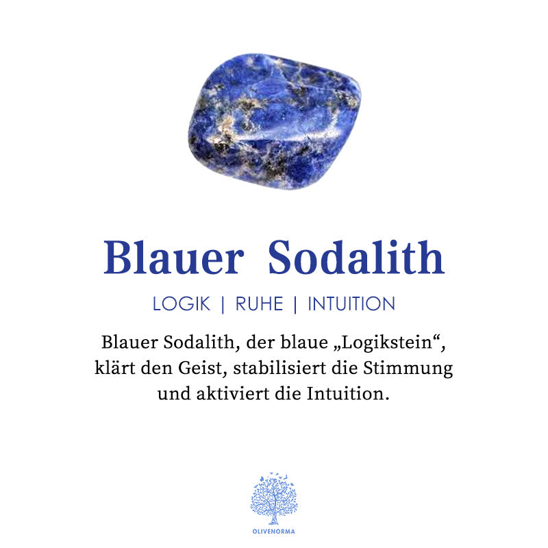 Olivenorma Natürlicher blauer Sodalith Böser Blick Orgon-Pyramide