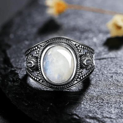 Olivenorma Nepal Exotischer Stil S925 Silber Natürlicher Edelstein Ring