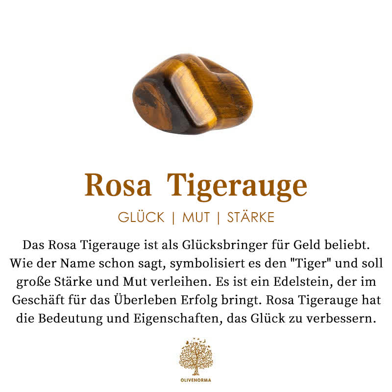 Olivenorma Tiger Eye Rosenkranz Armband 