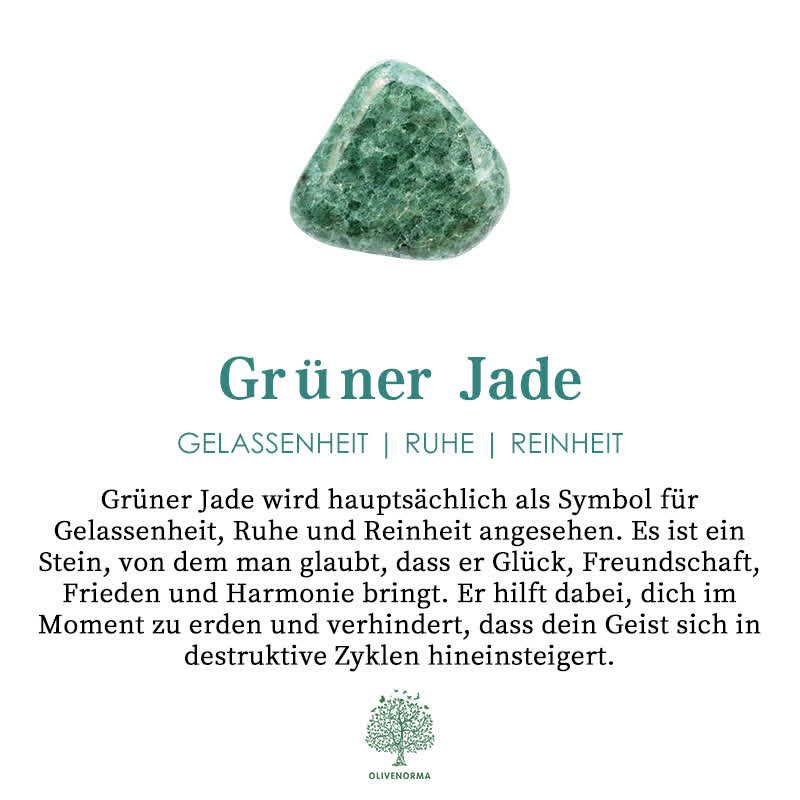 Olivenorma Natürliches Grün Jade Armband Boho Perlen Wickelarmband