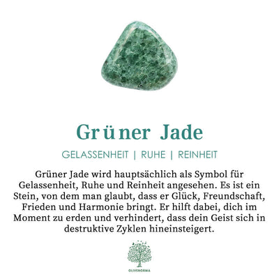 Olivenorma Natürliches Grün Jade Armband Boho Perlen Wickelarmband