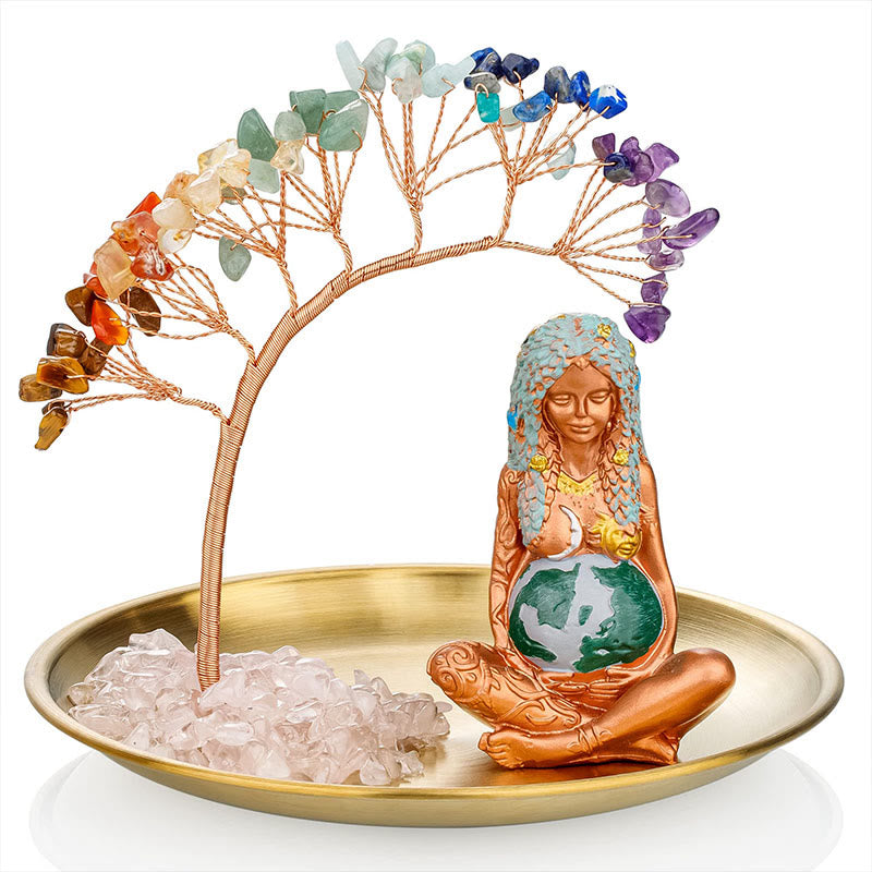 Olivenorma Chakra Feng-Shui-Shu Ornament Mutter Statue Räucherstäbchenhalter