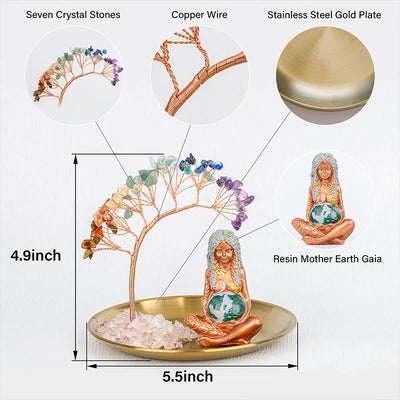 Olivenorma Chakra Feng-Shui-Shu Ornament Mutter Statue Räucherstäbchenhalter