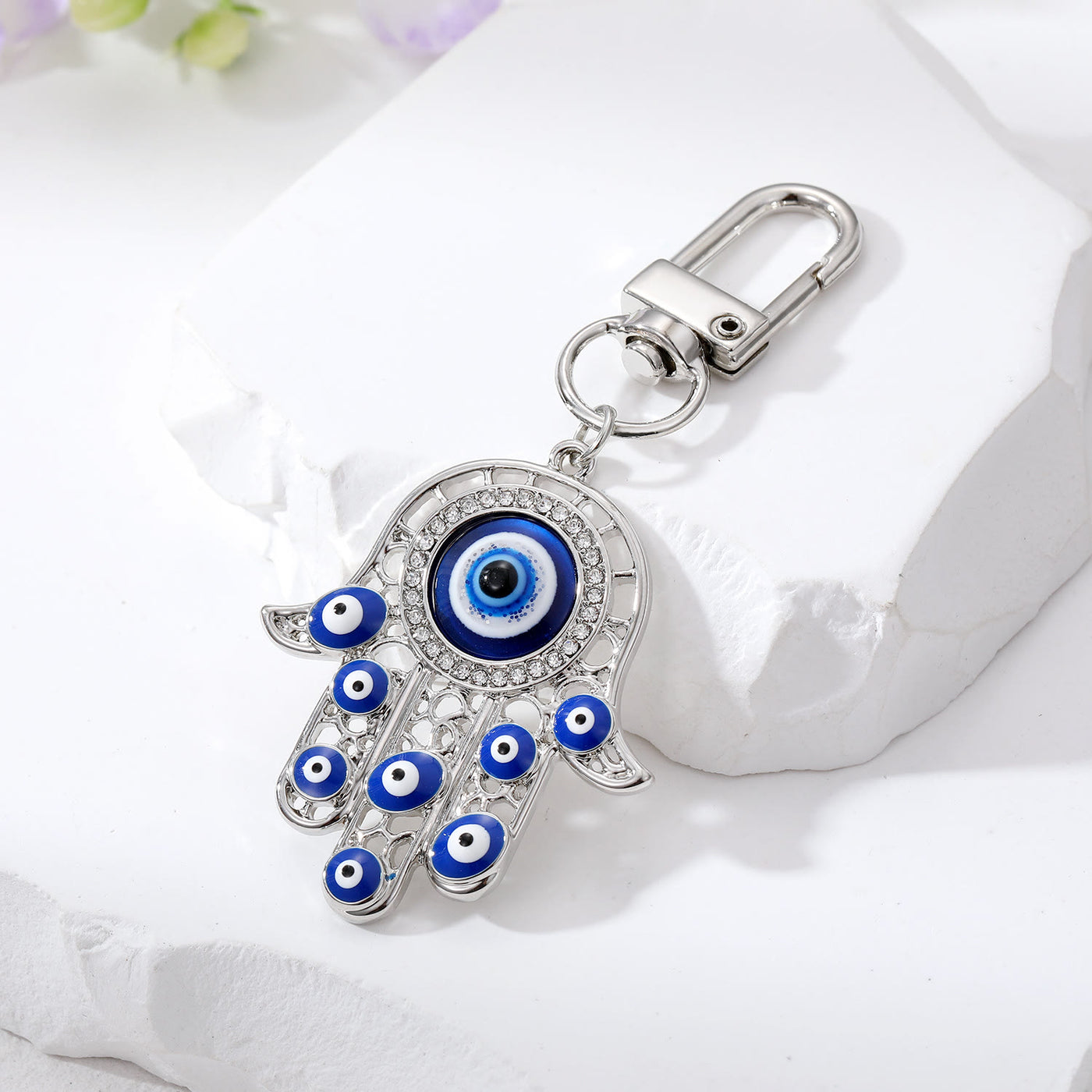 Olivenorma Evil Eye Hamsa Handschutz Schlüsselanhänger