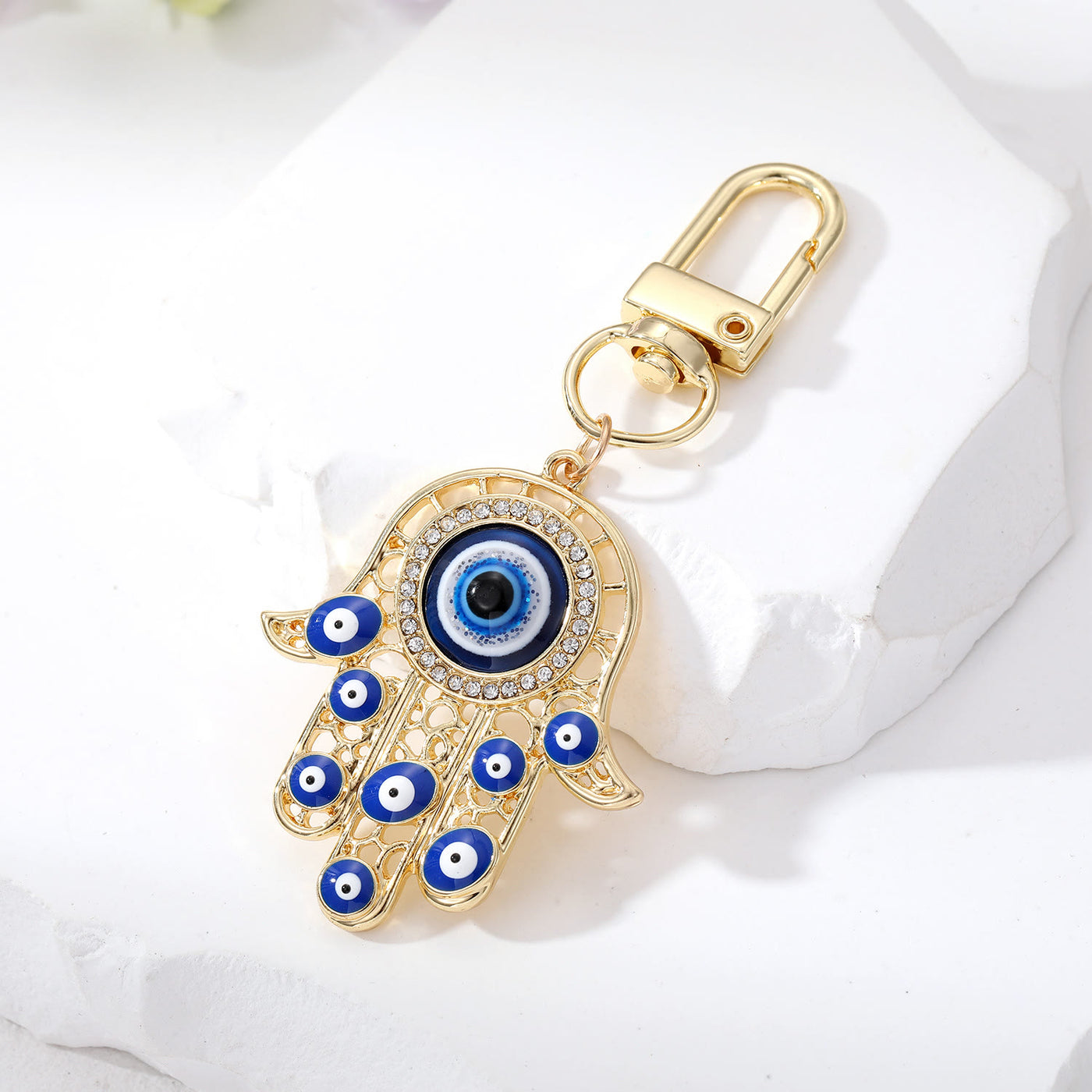 Olivenorma Evil Eye Hamsa Handschutz Schlüsselanhänger