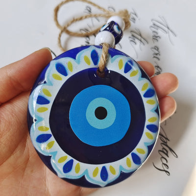 Olivenorma Evil Eye Symbol Malerei Auto Accessoire Schlüsselanhänger