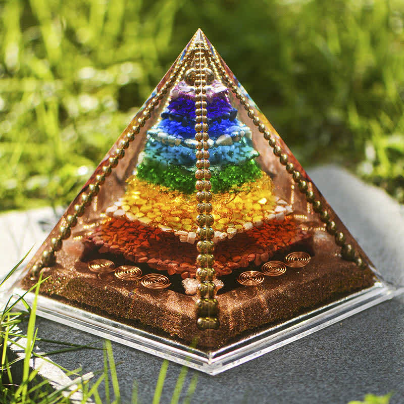 Olivenorma Chakra-Energie-Kupferspule Orgon-Pyramide