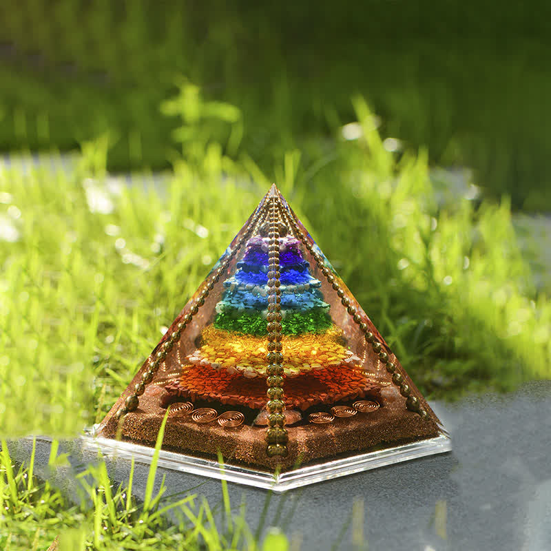 Olivenorma Chakra-Energie-Kupferspule Orgon-Pyramide