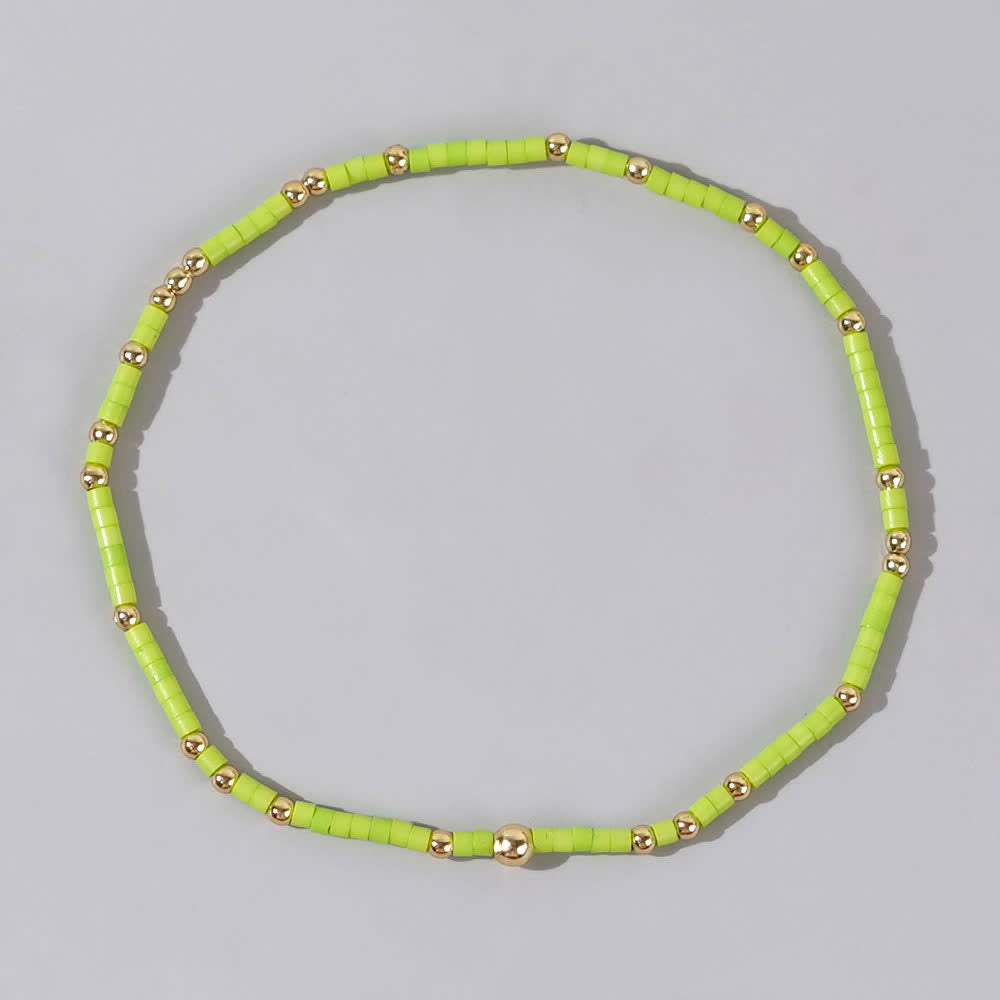 Olivenorma Buntes Reisperlen-Perlenarmband