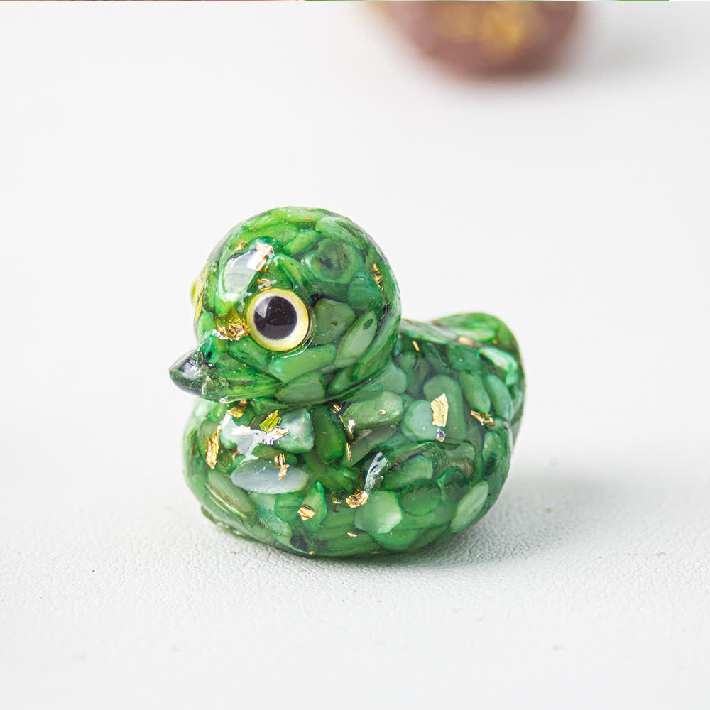 Olivenorma Naturkristall-Enten-Edelstein-Dekoration - image 44