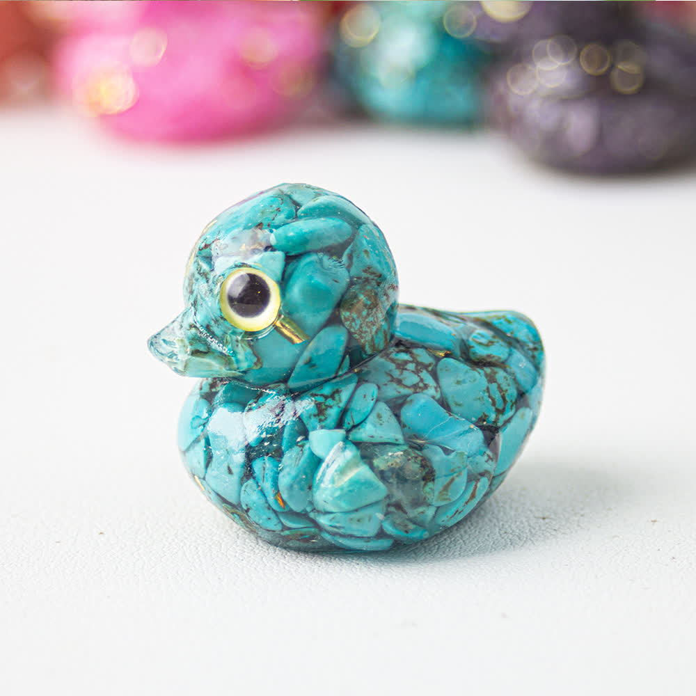 Olivenorma Naturkristall-Enten-Edelstein-Dekoration - image 39