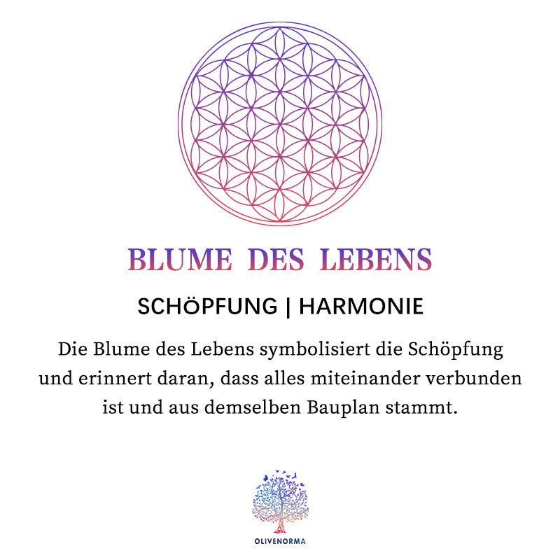 Olivenorma handgefertigte Orgon-Pyramide mit Edelsteinen der Blume des Lebens