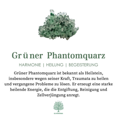 Olivenorma 10mm Grüner Phantomquarz Perlenarmband 