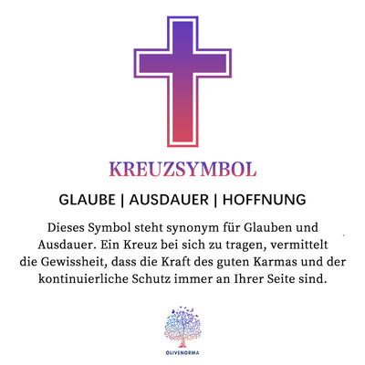 Olivenorma Christliches Kreuz Armband mit weißen Muschelperlen 