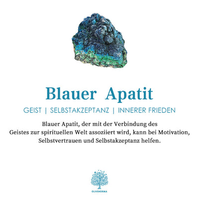 Olivenorma Blauer Apatit Armband-Stein der Motivation 