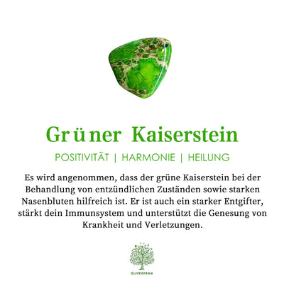 Olivenorma Türkis Grüner Kaiserstein Legierung Perlenarmband 