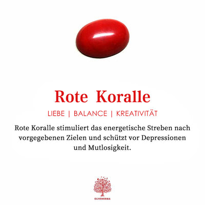 Rote Koralle Hamsa Balance Halskette