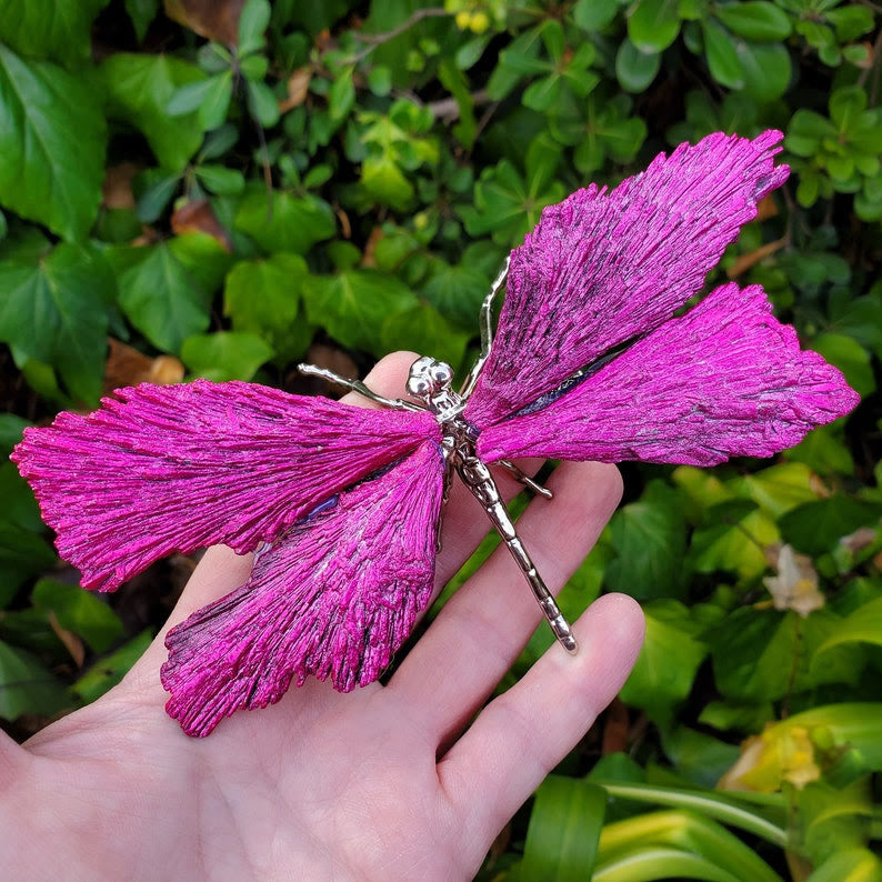 Olivenorma Galvanisierte Rose Rot Turmalin Libelle Edelstein Dekoration